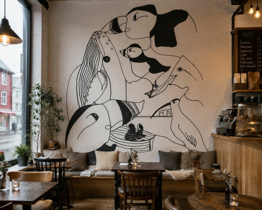 puffins mural